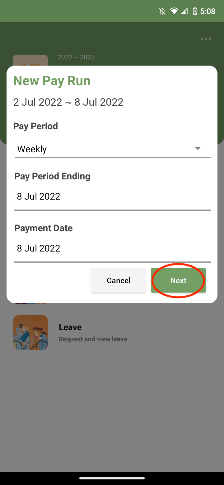 Payroller Mobile App - Learn how to add a bonus/commission on the Payroller mobile app - 2