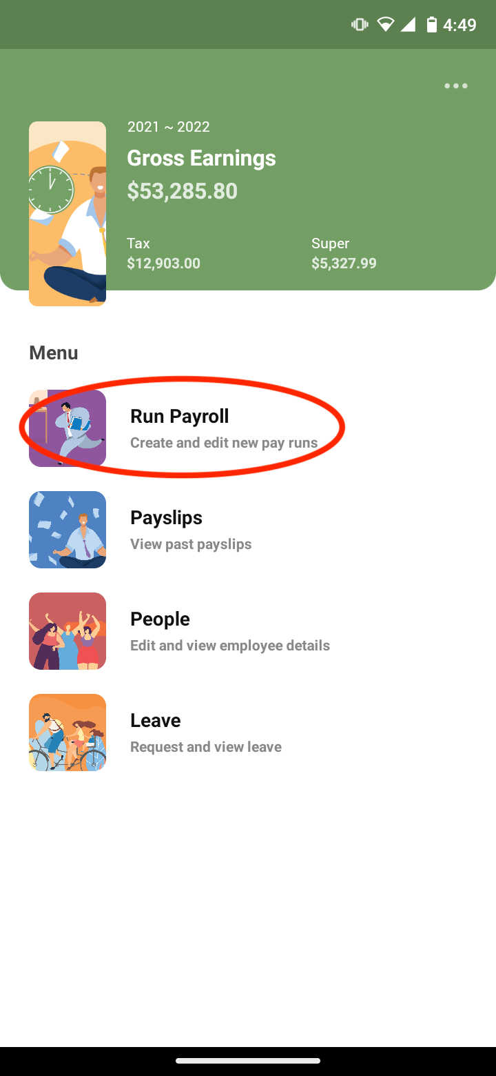 Payroller Mobile App - How to add paid parental leave on the Payroller mobile app - 1