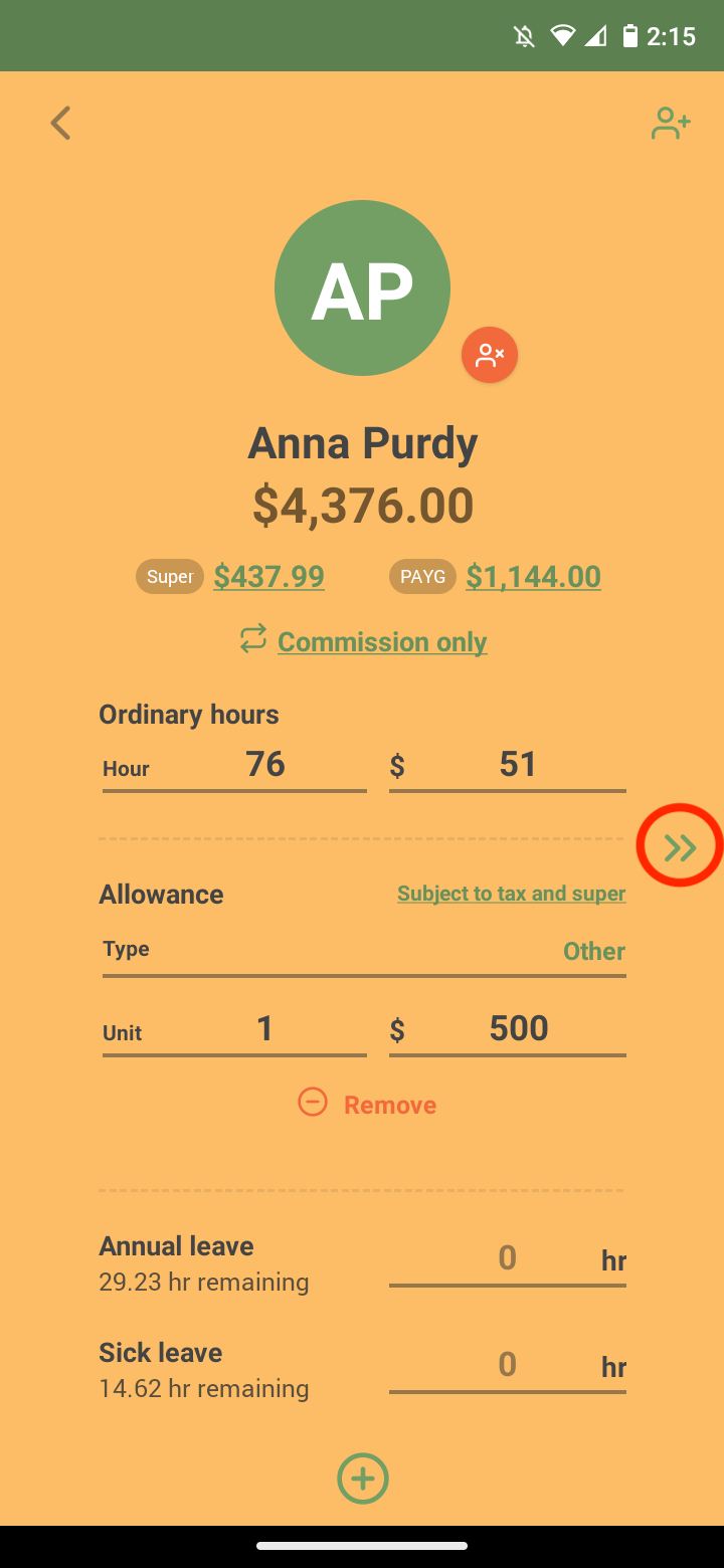 Payroller Mobile App - How to edit a pay run that has been submitted to the ATO on the Payroller mobile app - 5