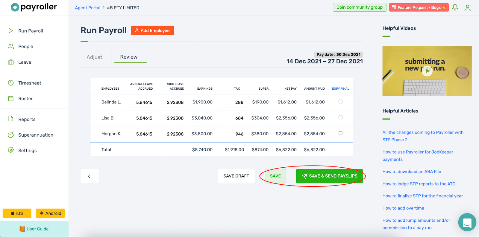 How To Send, View & Print Payslips | Payroller Australia