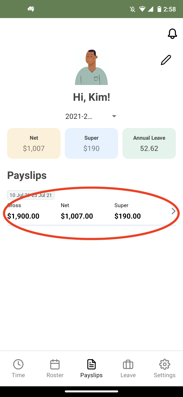 Employee app - How to view your payslips for employees - 2