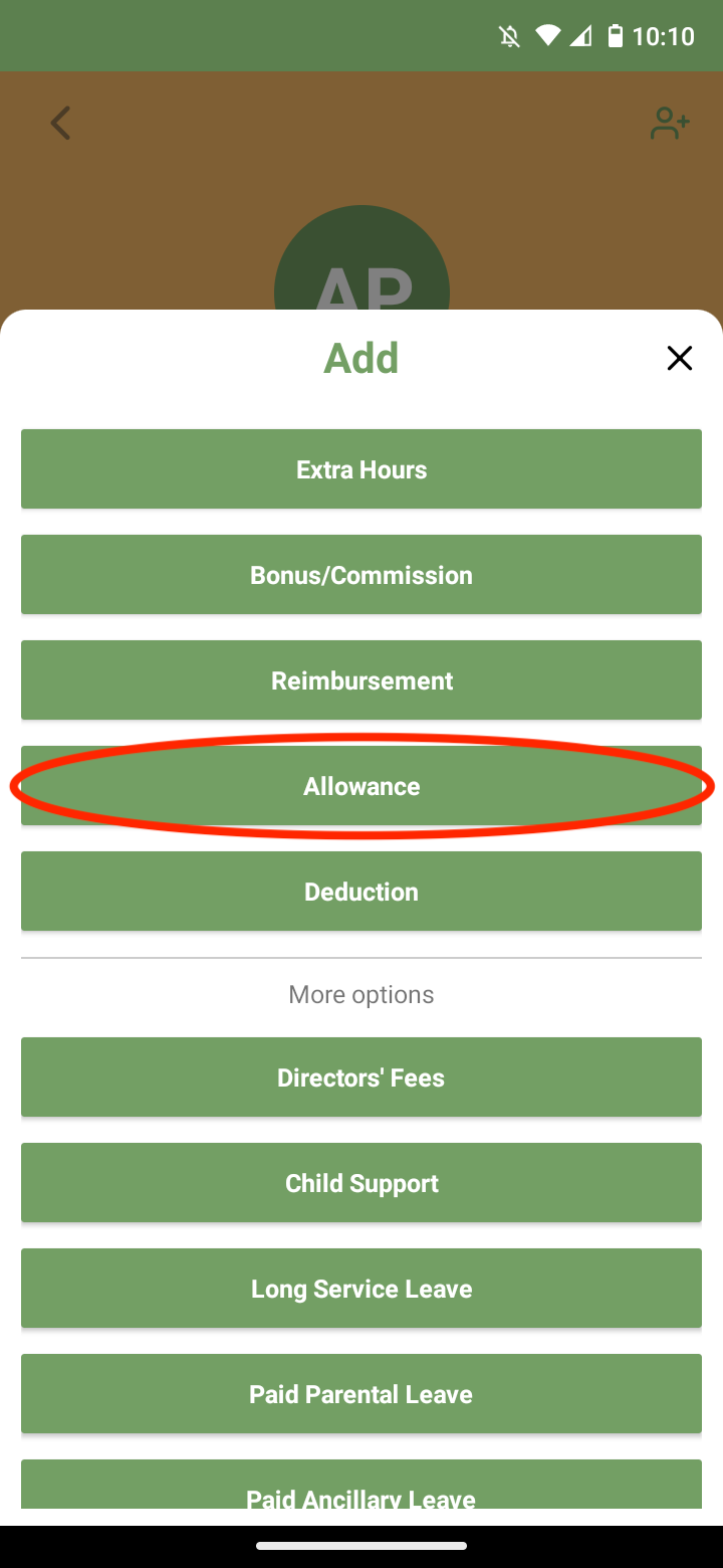 Payroller Mobile App - How to add allowances on the Payroller mobile app - 4