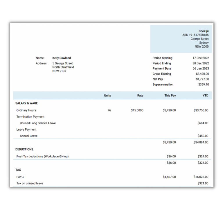 Free Employee Payslip Templates For Small Businesses | Payroller