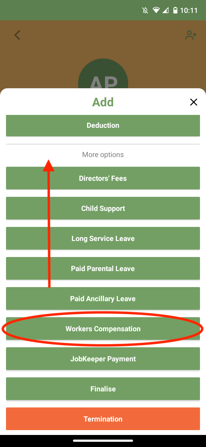 Payroller Mobile App - How to add worker's compensation on the Payroller mobile app - 4