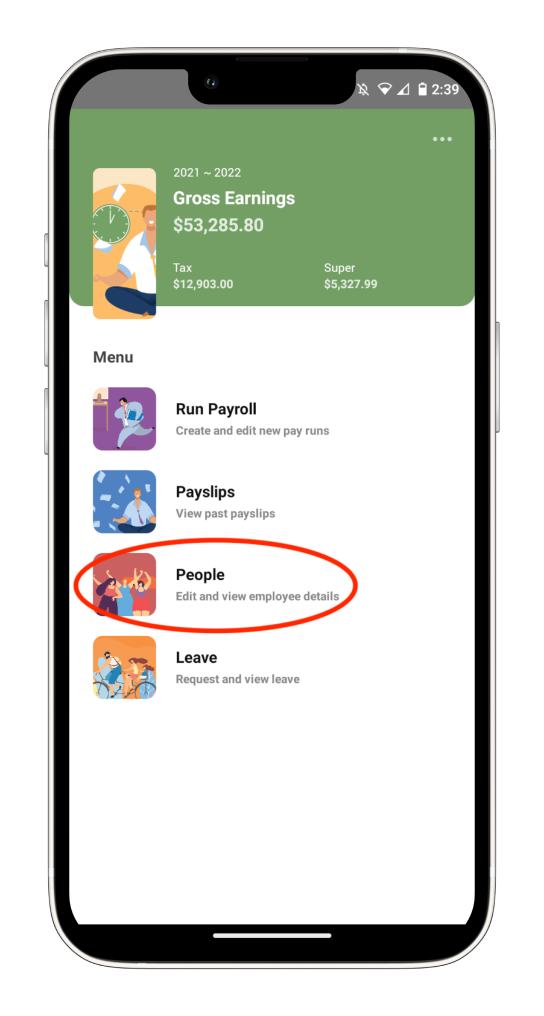 Payroller Mobile App - How to indicate that your employee is a closely held payee on the Payroller mobile app - 1