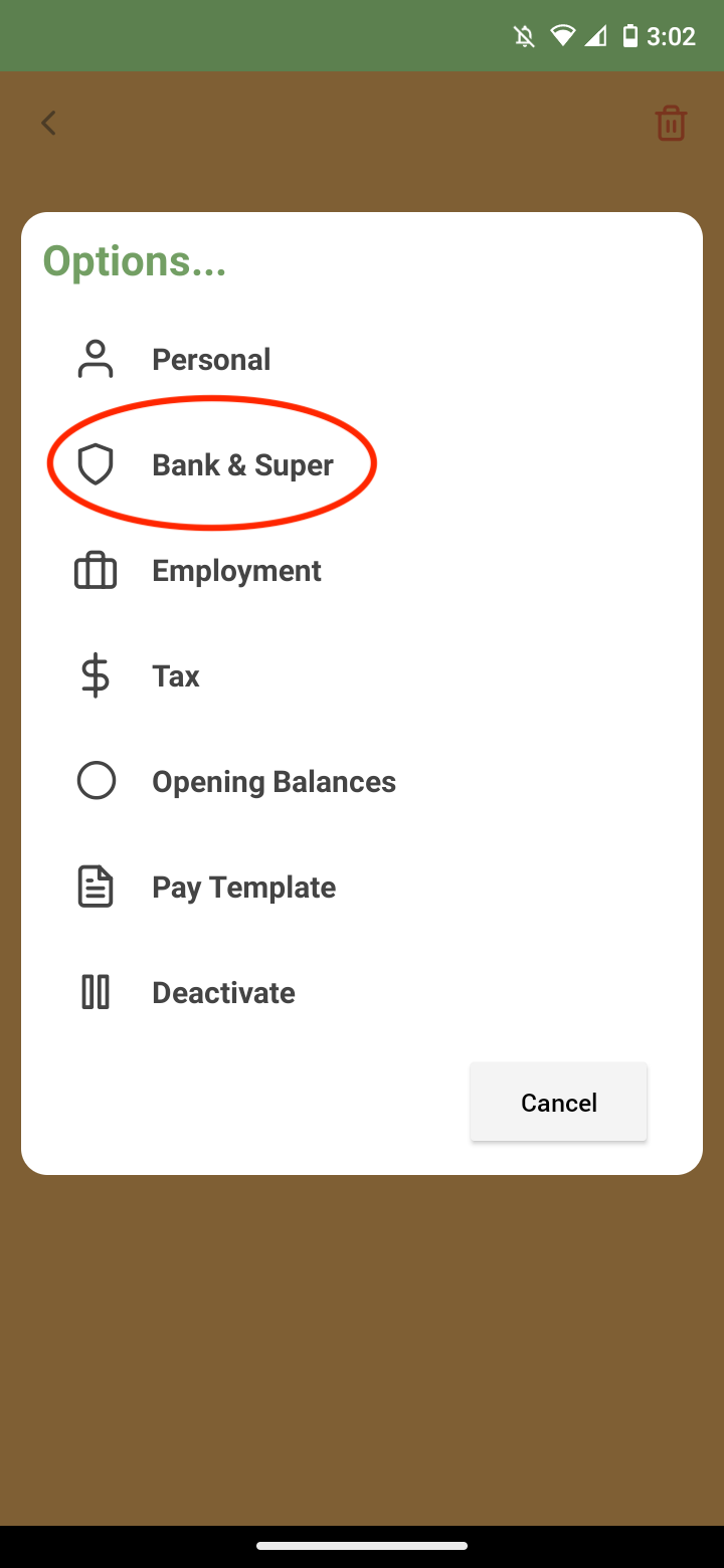 Payroller Mobile App - How to edit super on the employee card on the Payroller Mobile App - 4