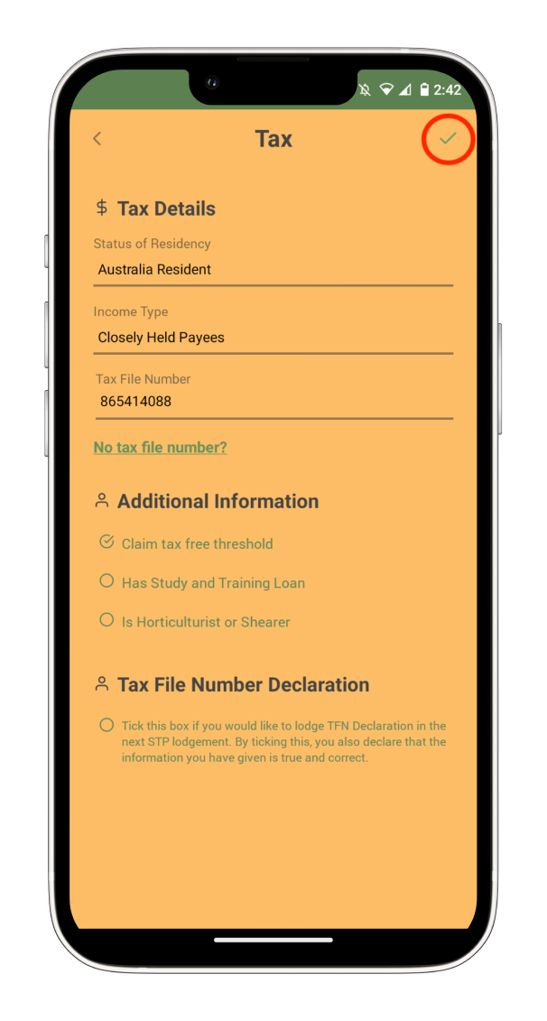 Payroller Mobile App - How to indicate that your employee is a closely held payee on the Payroller mobile app - 7