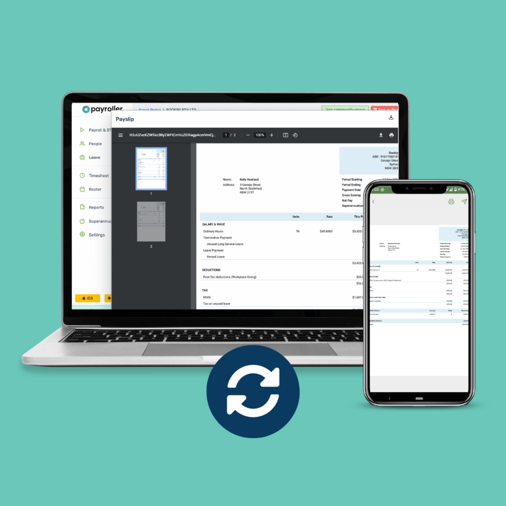 Easiest stp payslip small business solution payroller australia