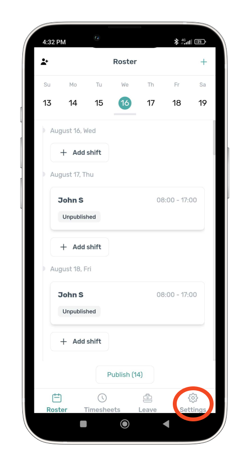 Timesheets and rostering - How to reset your password on the Timesheets and Rosters Mobile App - 9
