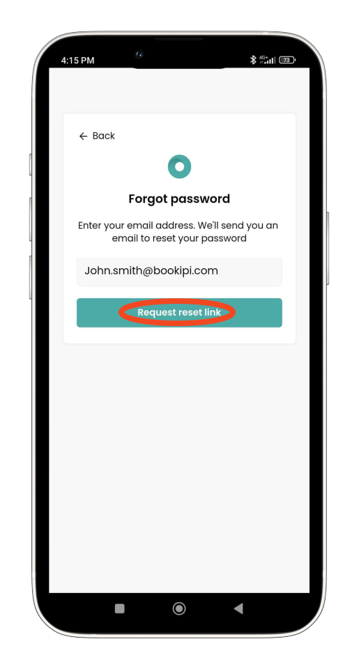 Timesheets and rostering - How to reset your password on the Timesheets and Rosters Mobile App - 4