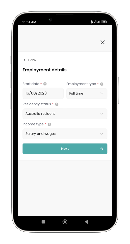 Timesheets and rostering - How to add an employee on the Timesheets and Rosters Mobile App - 3
