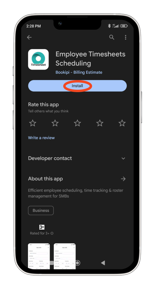 Timesheets and rostering - How to sign up for an account on the Timesheets and Rosters Mobile App - 1