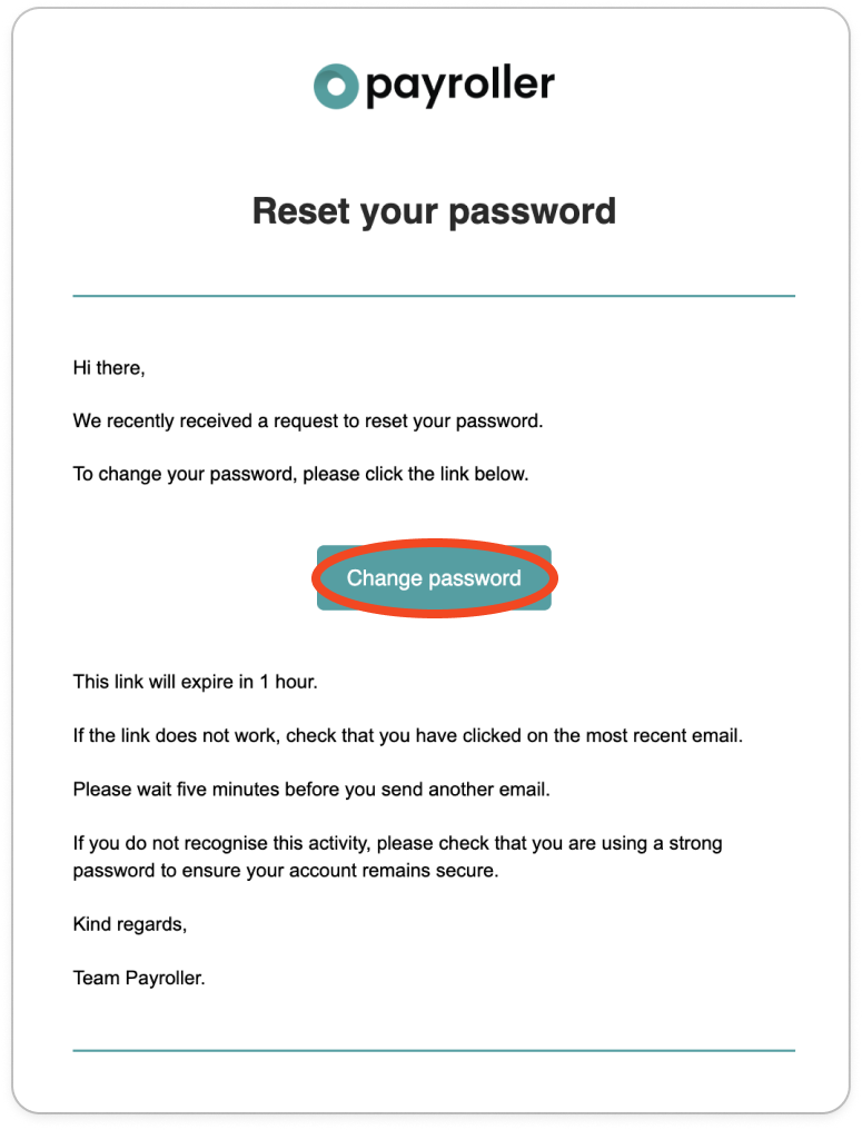 Accessing your account - Resetting your password - 5