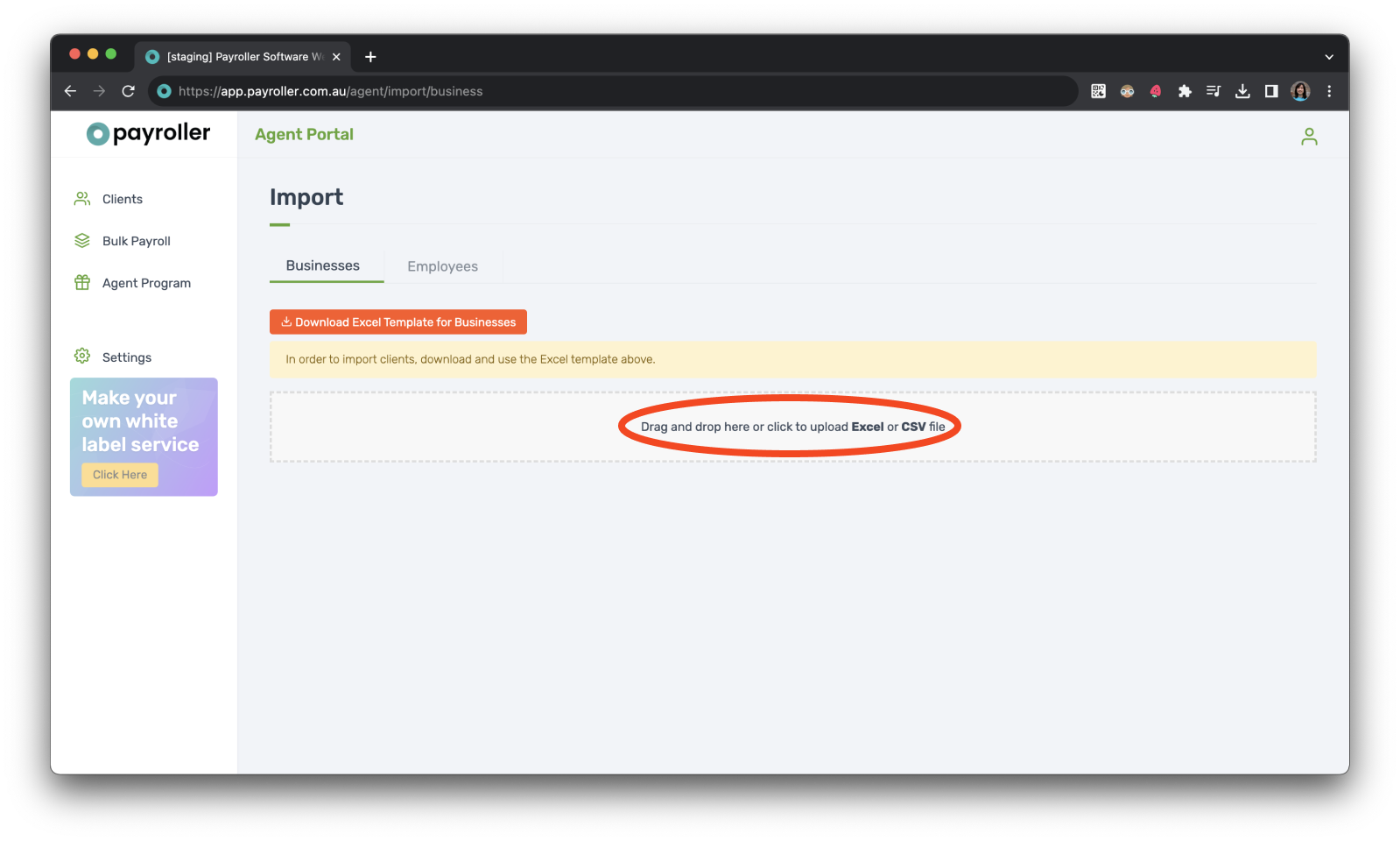 Agent Account - Importing clients and employees - 6