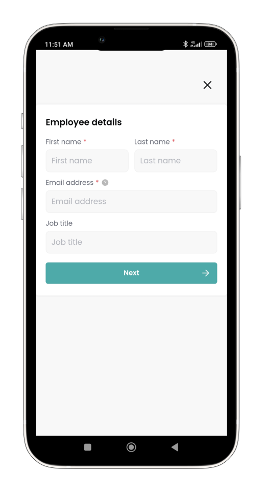Timesheets and rostering - How to add an employee on the Timesheets and Rosters Mobile App - 2