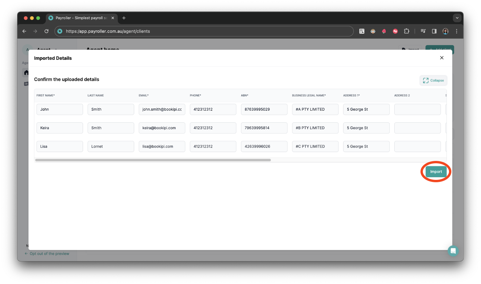 Agent Account - Importing clients and employees - 23