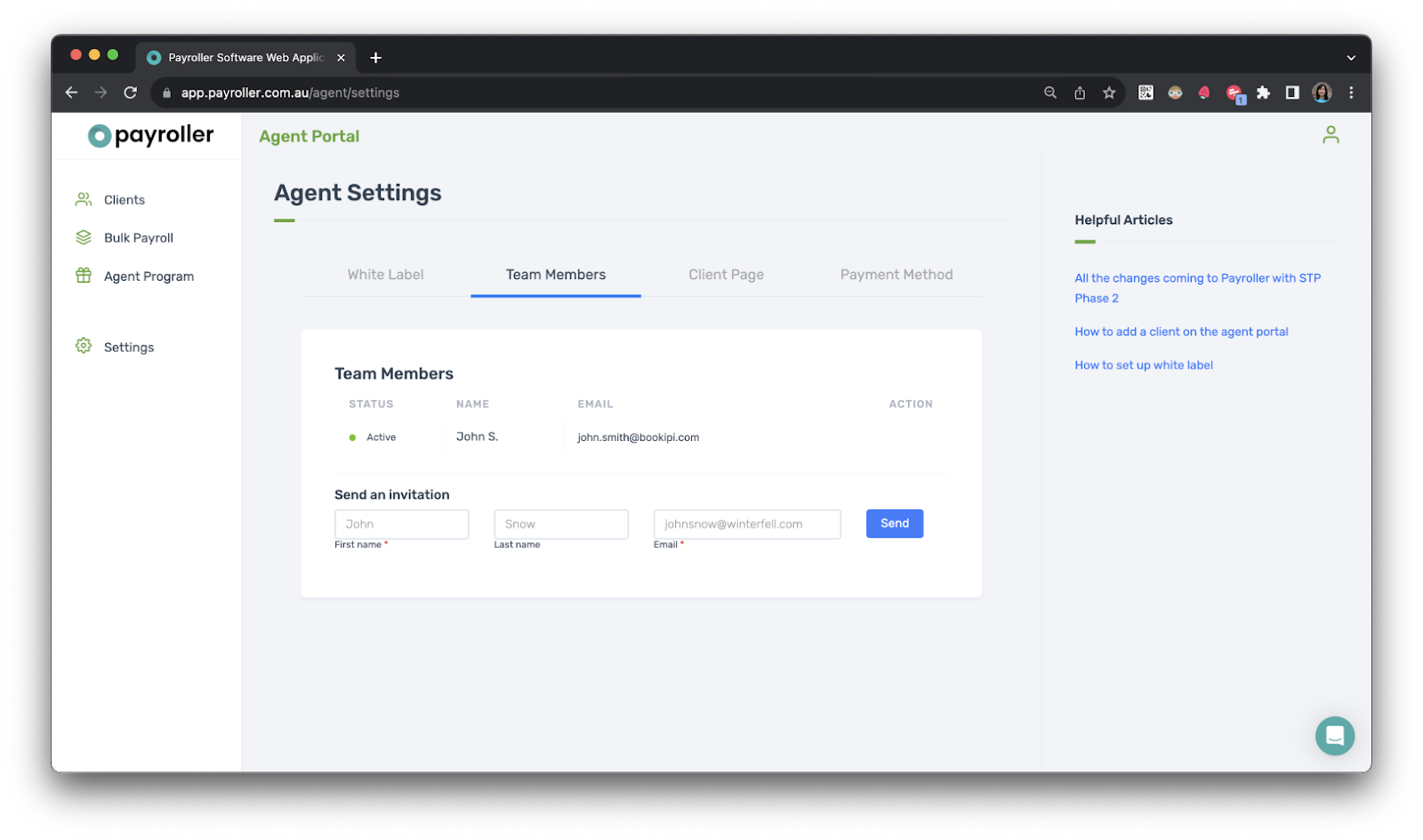 Agent Account - Adding team members - 3