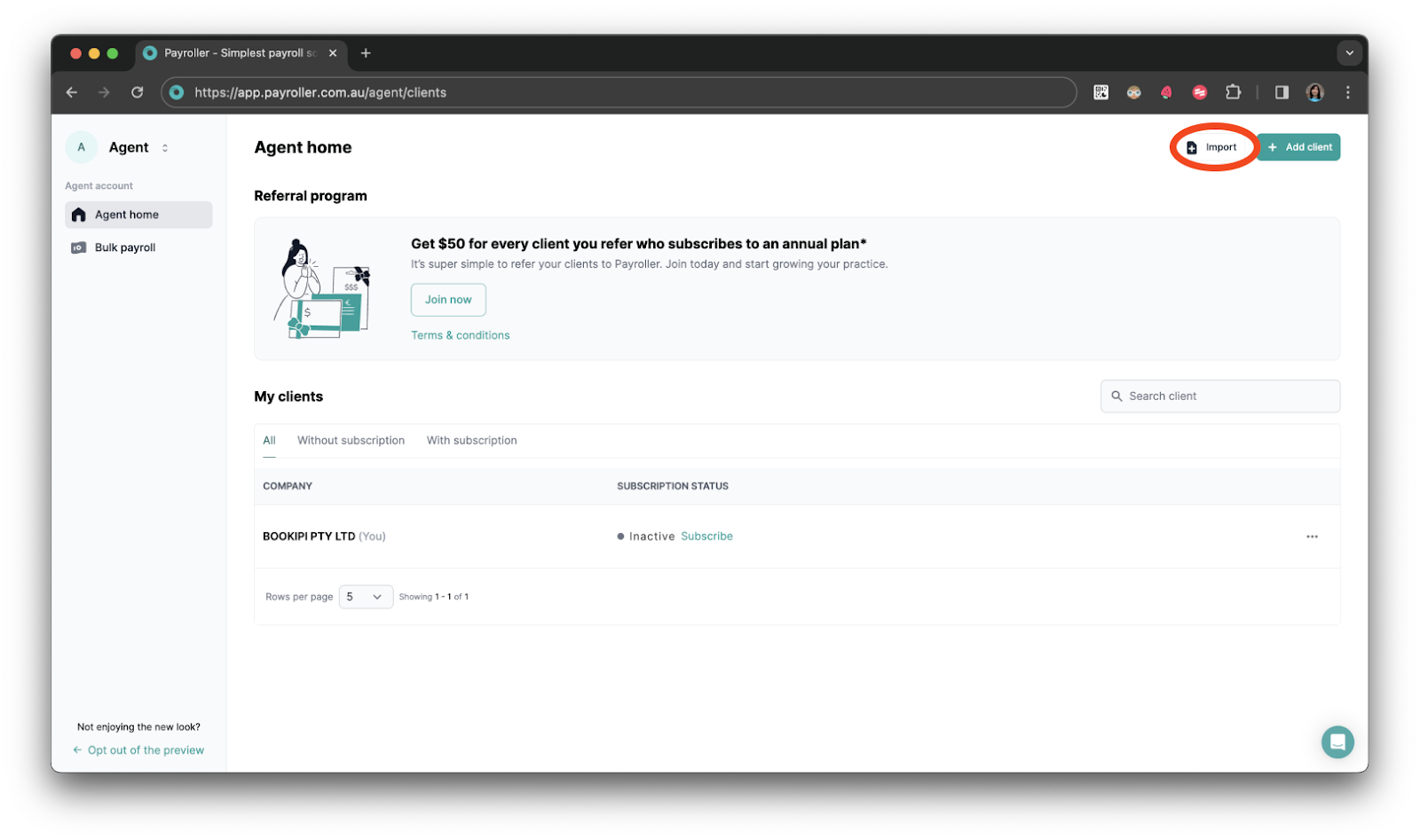 Agent Account - Importing clients and employees - 17