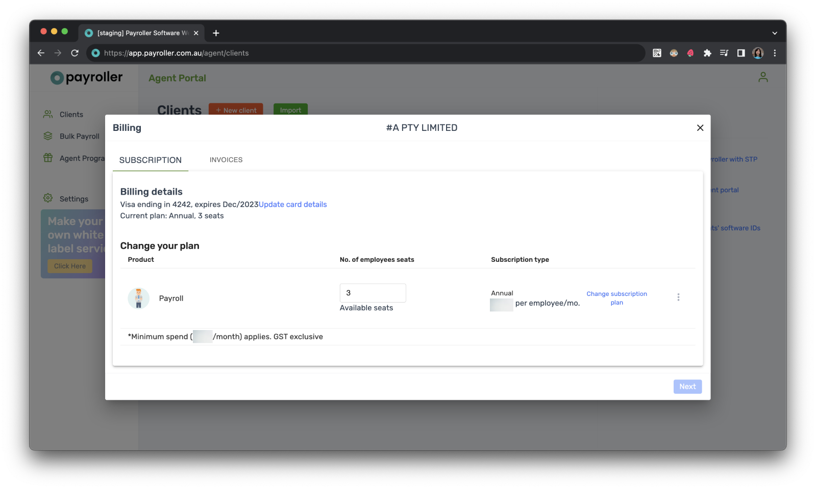 Agent Account - Accessing your clients' payroll - 6