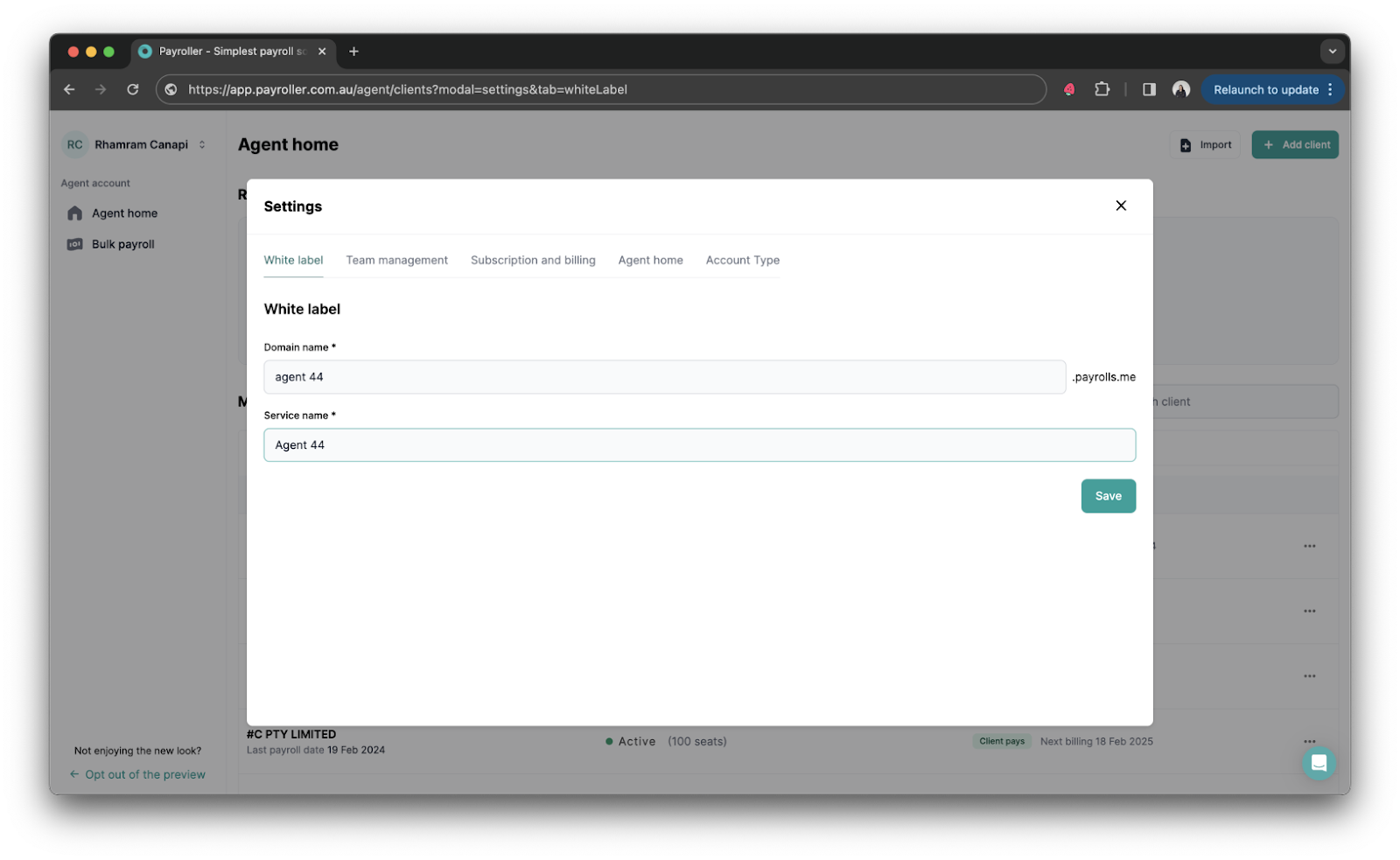 Agent Account - Setting up White Label - 10