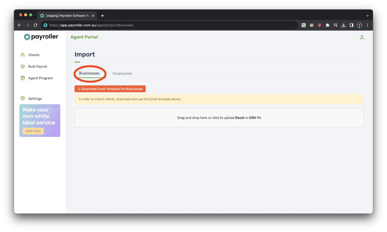 Agent Account - Importing clients and employees - 2