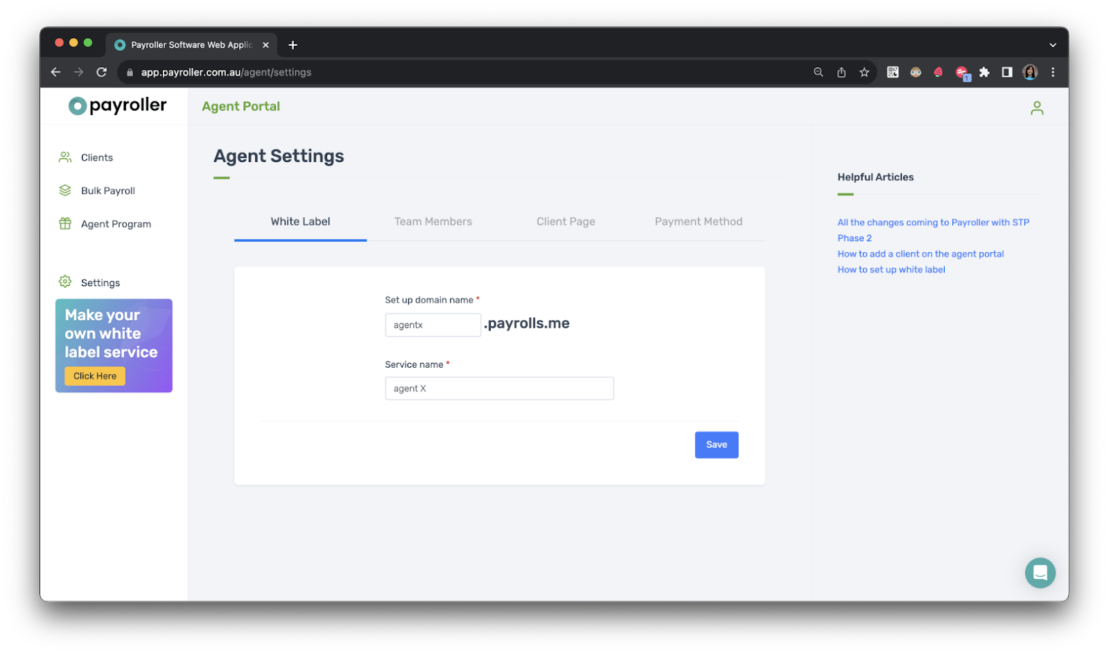 Agent Account - Setting up White Label - 3