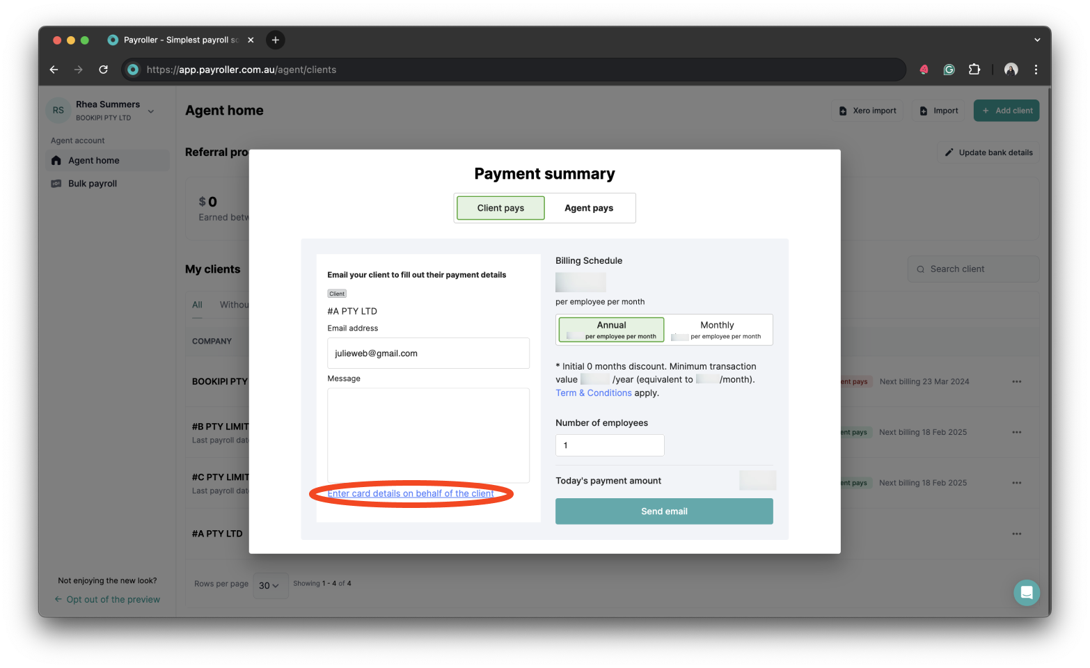 Quick Overview - Signing up for a subscription for clients as an agent - 28