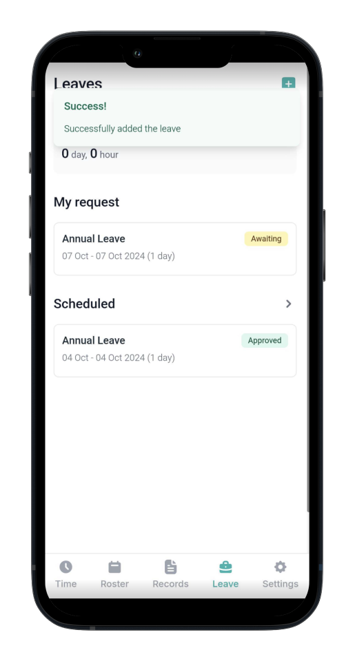 Employee app - How to request leave for employees - 4