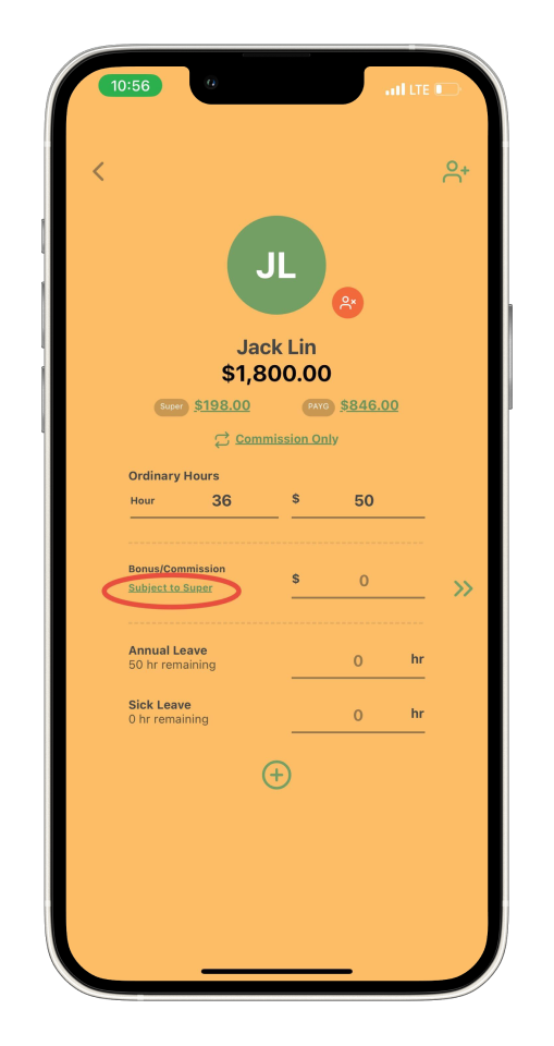 Payroller Mobile App - Learn how to add a bonus/commission on the Payroller mobile app - 5