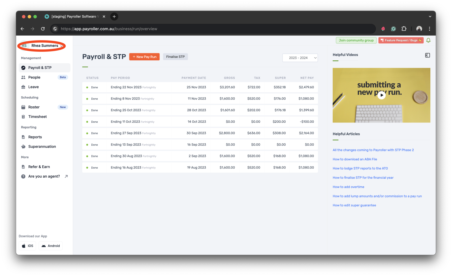 Payroller settings - Edit the business hours for calculating requested and scheduled leave - 10