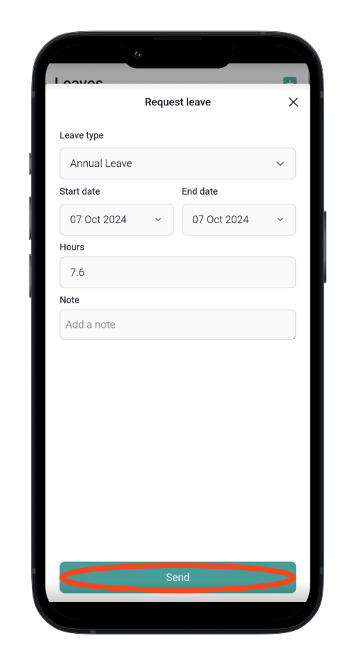 Employee app - How to request leave for employees - 3