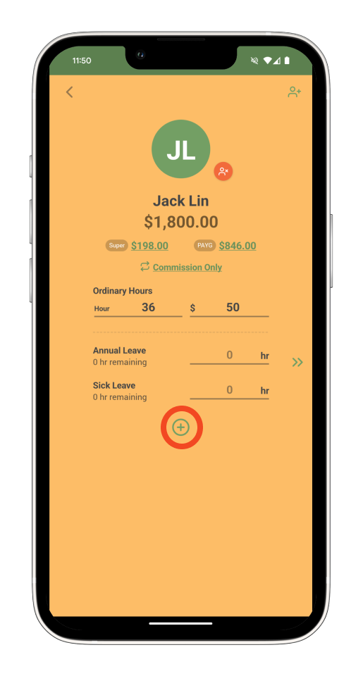 Payroller Mobile App - Learn how to add a bonus/commission on the Payroller mobile app - 3