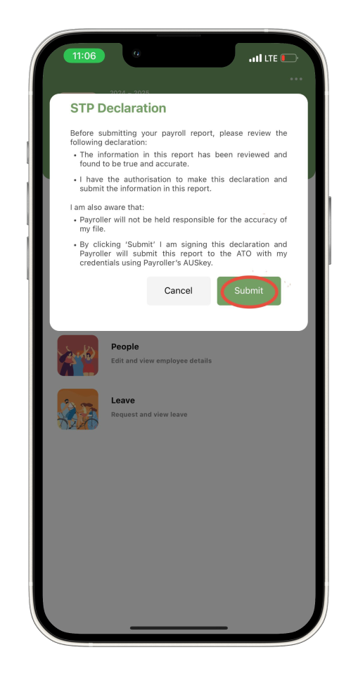 Payroller Mobile App - Learn how to add a bonus/commission on the Payroller mobile app - 10