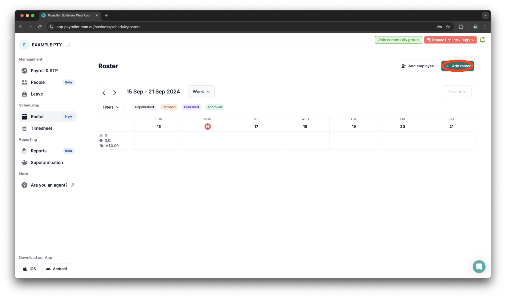 Timesheets and rostering - How to make a custom recurring shift - 2