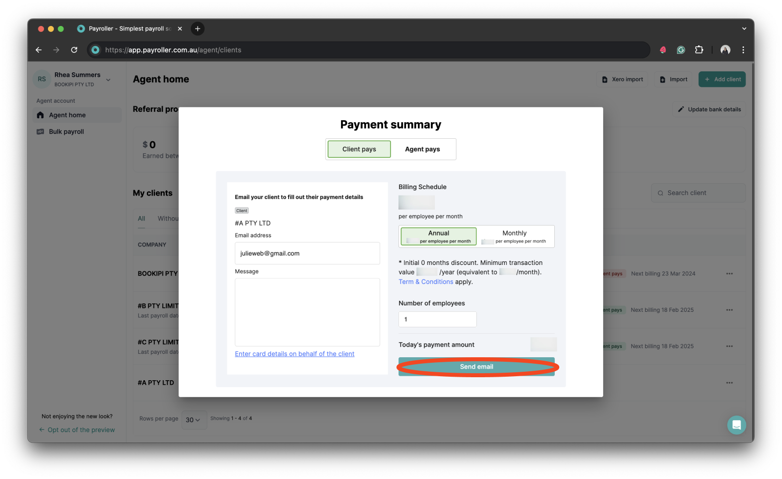 Quick Overview - Signing up for a subscription for clients as an agent - 25