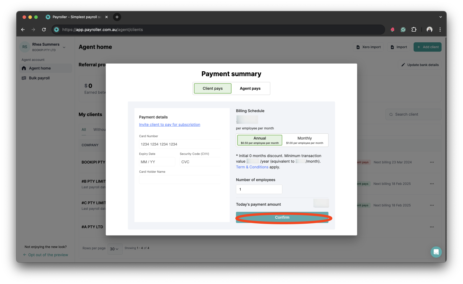 Quick Overview - Signing up for a subscription for clients as an agent - 29