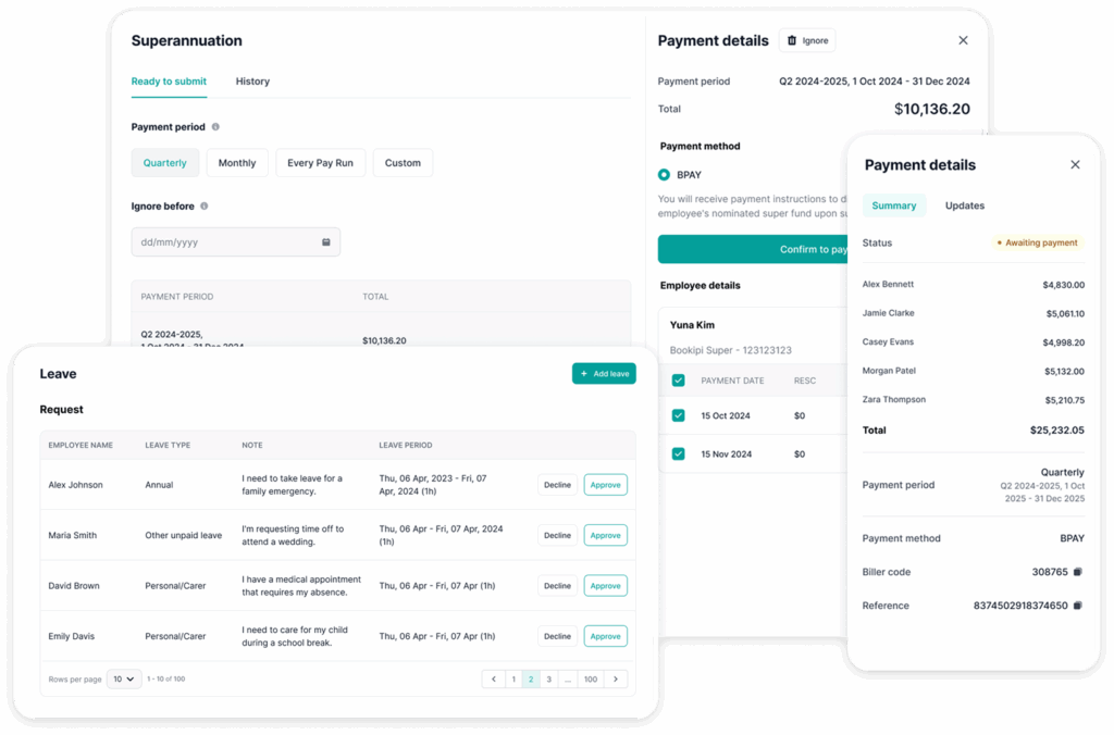Automate wage, super guarantee, and leave calculations - Payroller