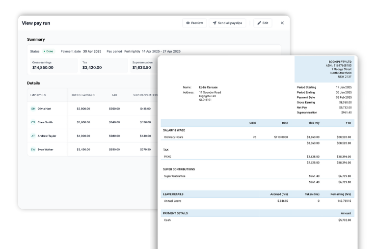 Payslip automation