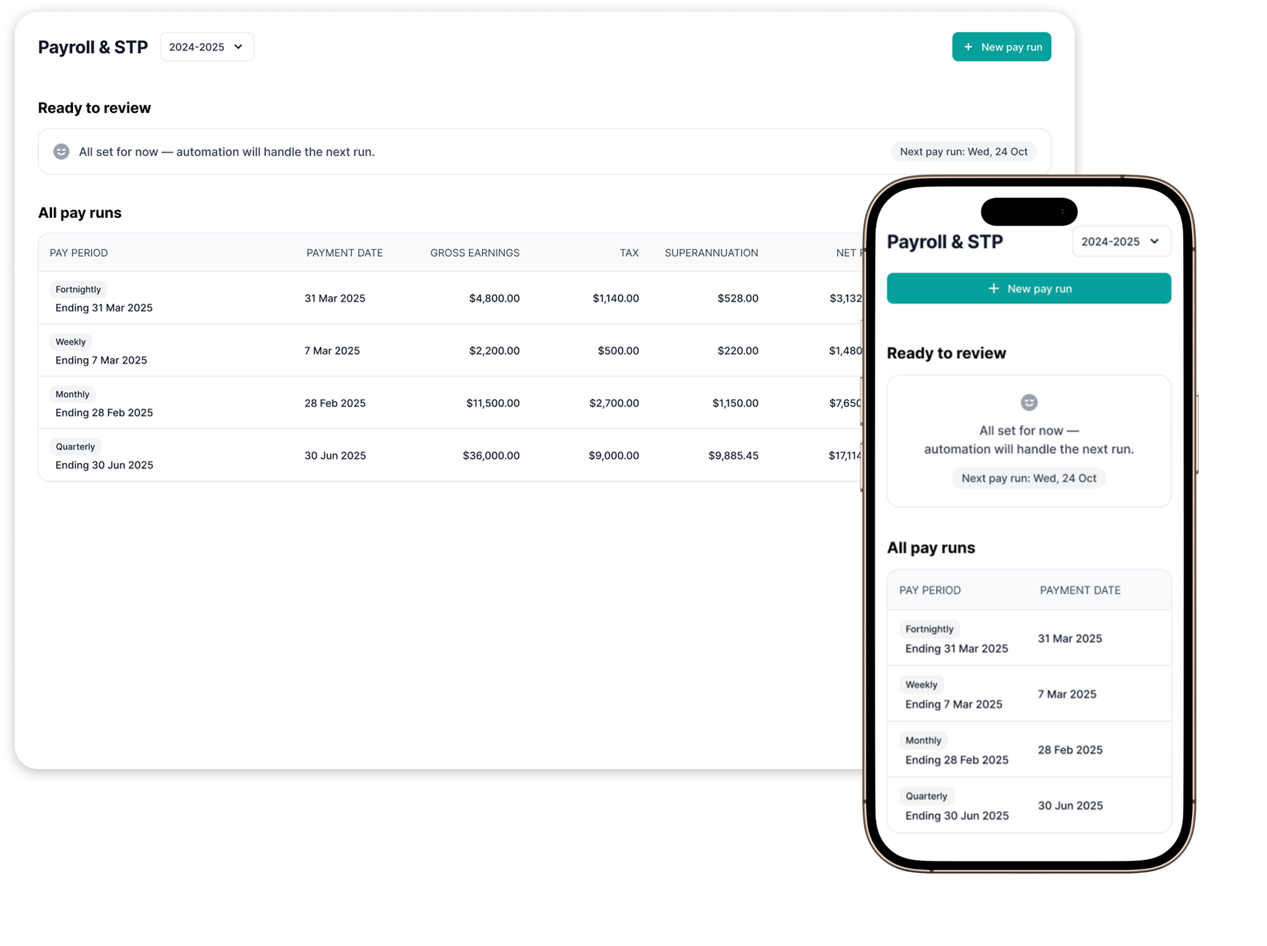 Mobile app - STP Payroller