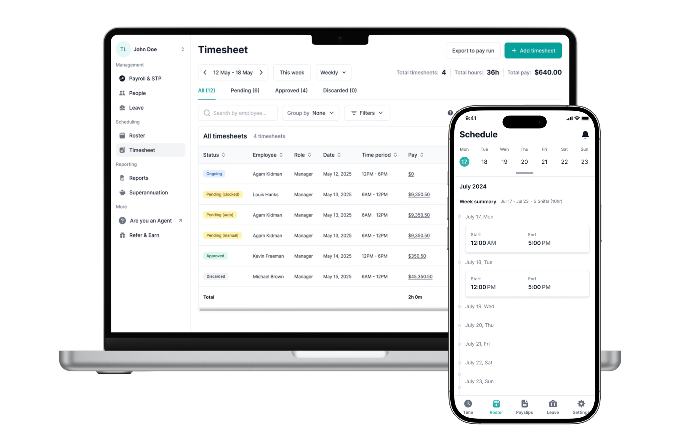 Timesheets - Payroller