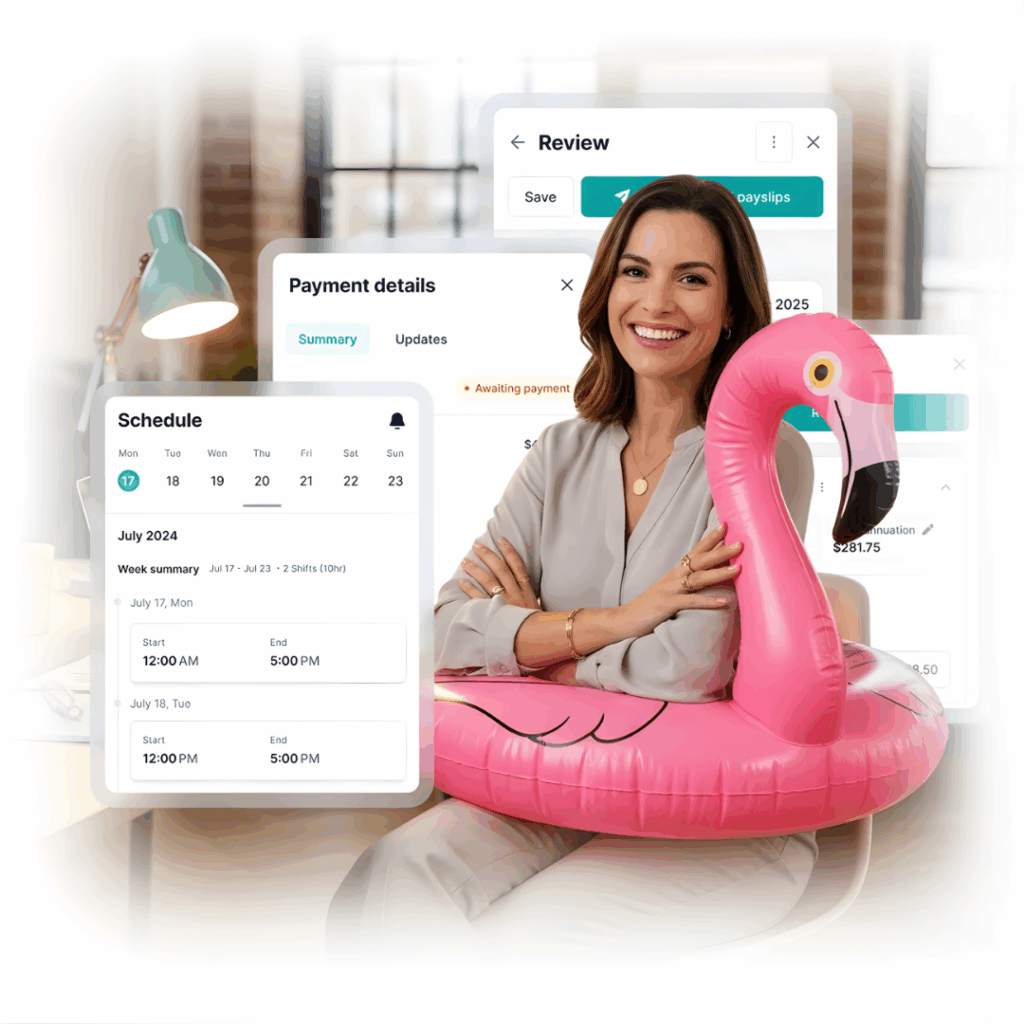 Payroller Automation - Flamingo - Set it, float it, forget it. Hero