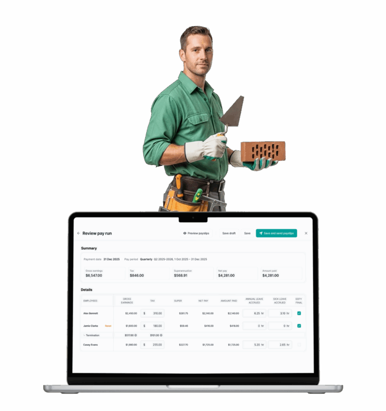Payroll that stacks up for bricklaying businesses