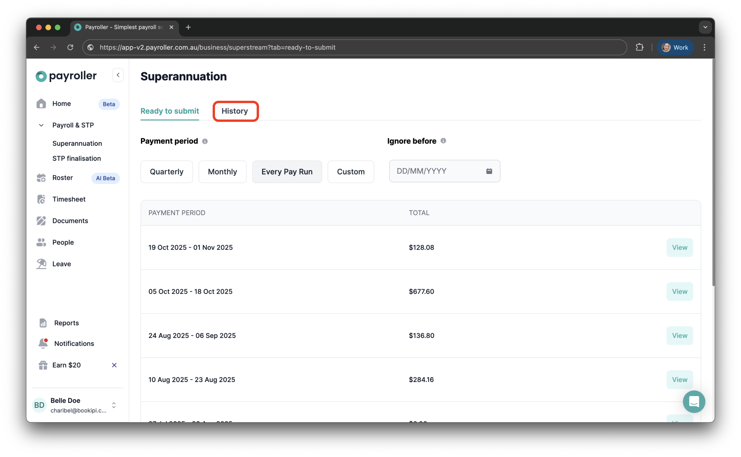 Superannuation Resources - How to ignore a super batch from SuperStream - 4