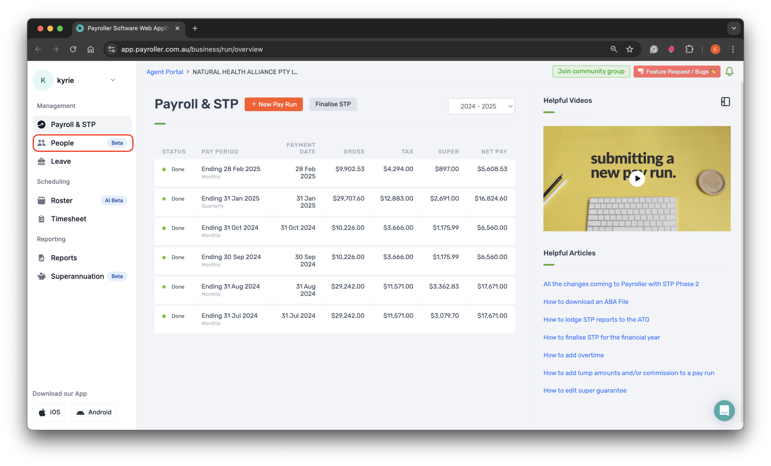Setting up your employees - Using pay template - 1