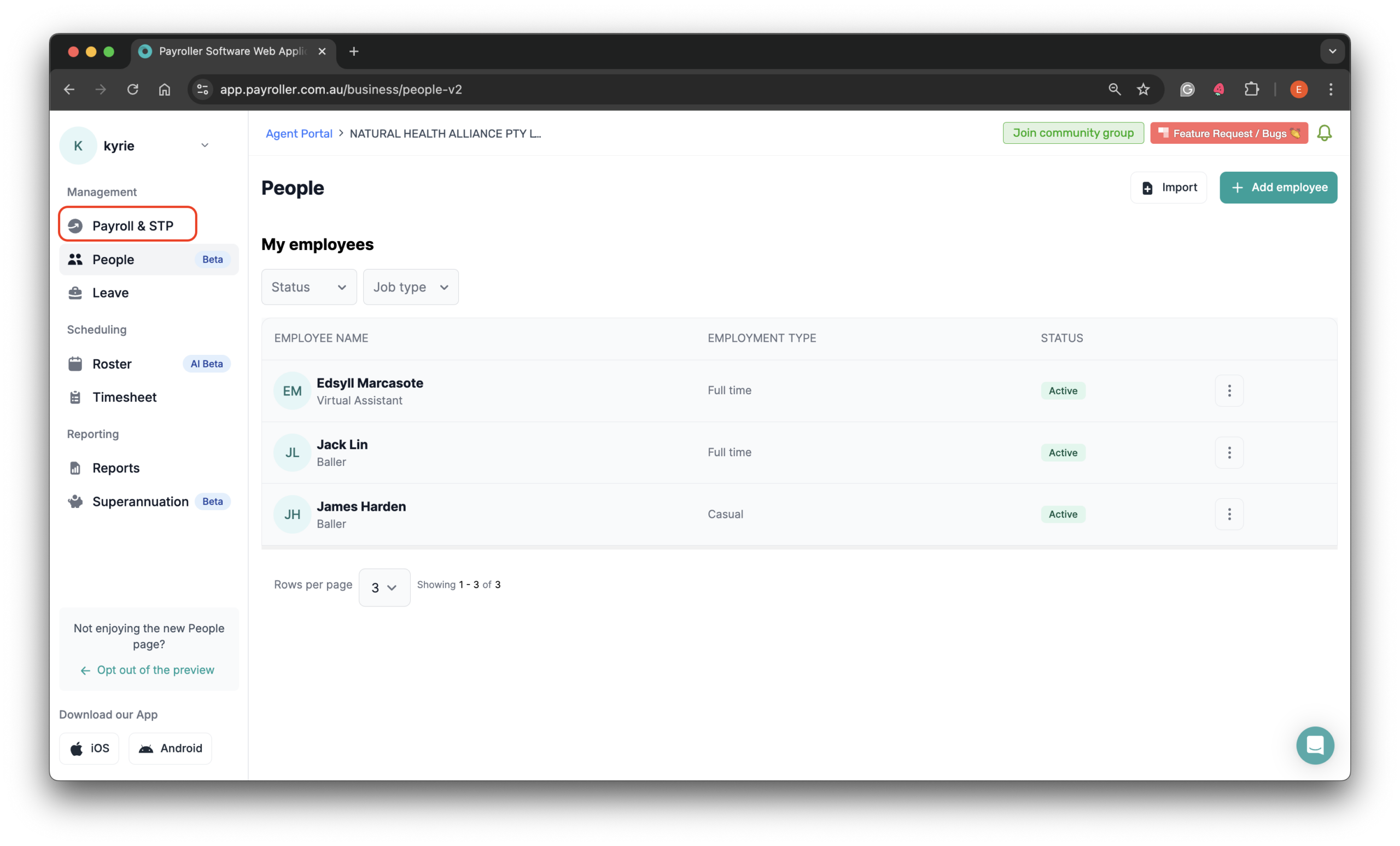 Payroller functions - How to set your employee's pay period - 7