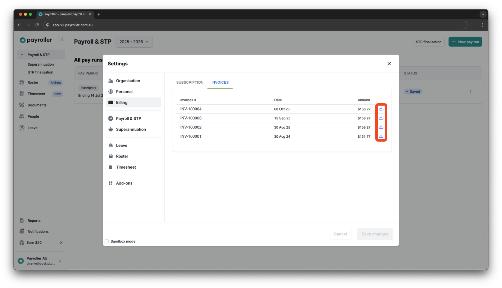 Quick Overview - Signing up for a subscription to create a pay run - 10