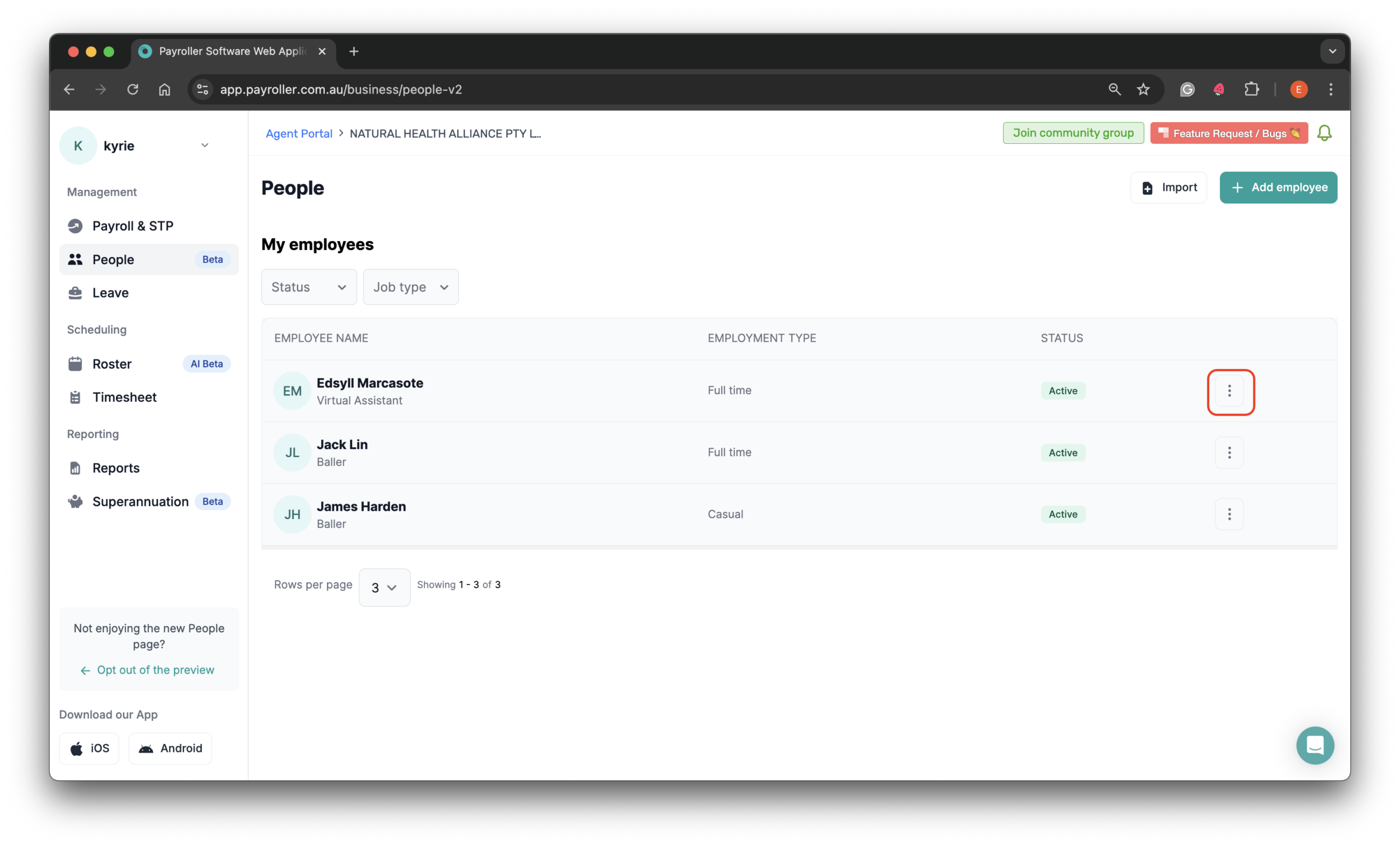 Payroller functions - How to set your employee's pay period - 2