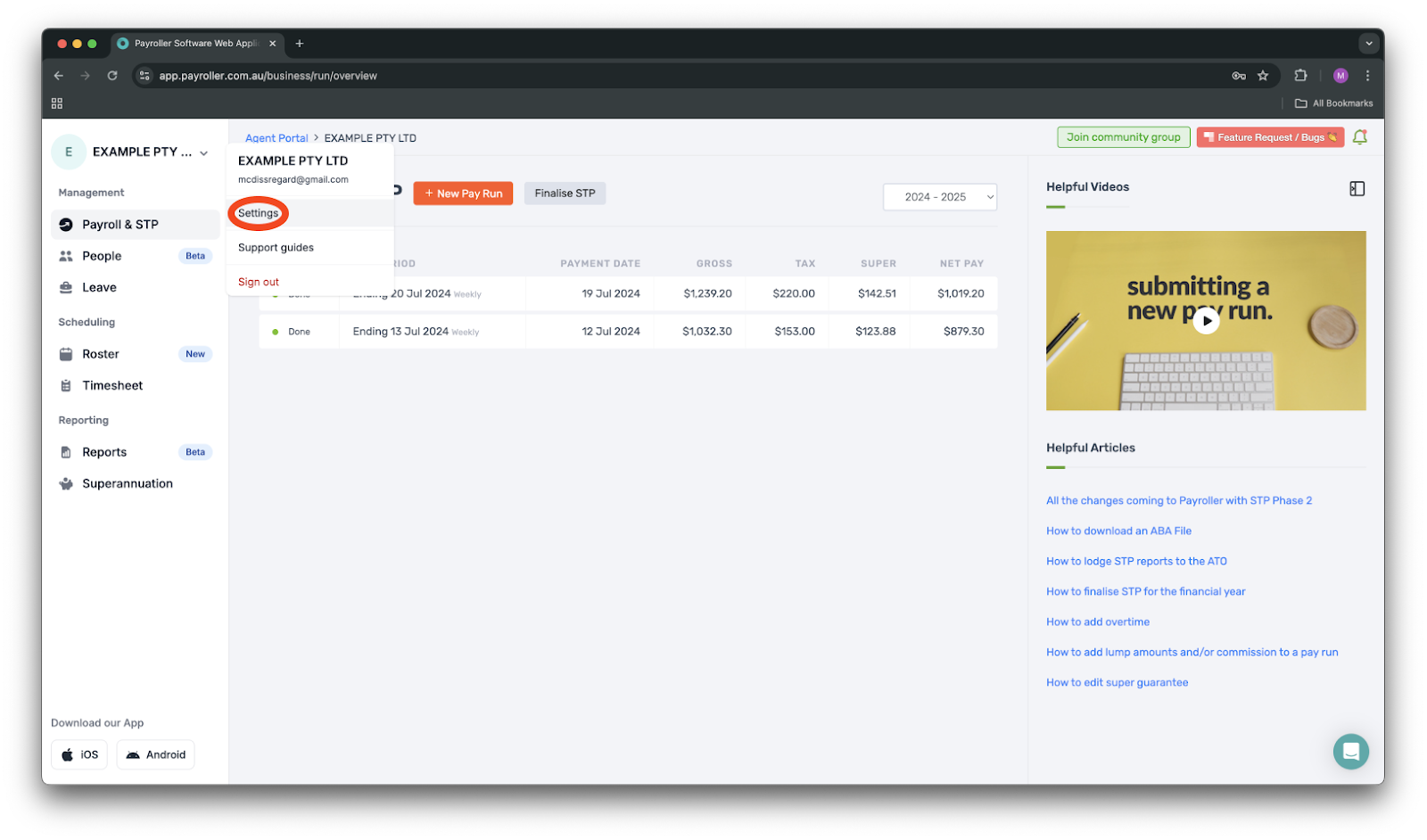 Single Touch Payroll Guide - Branch Number - 11