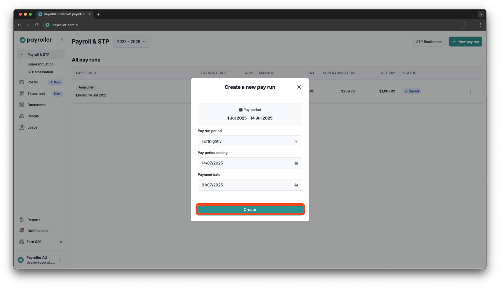 Creating pay runs - Adding salary sacrifice - 2