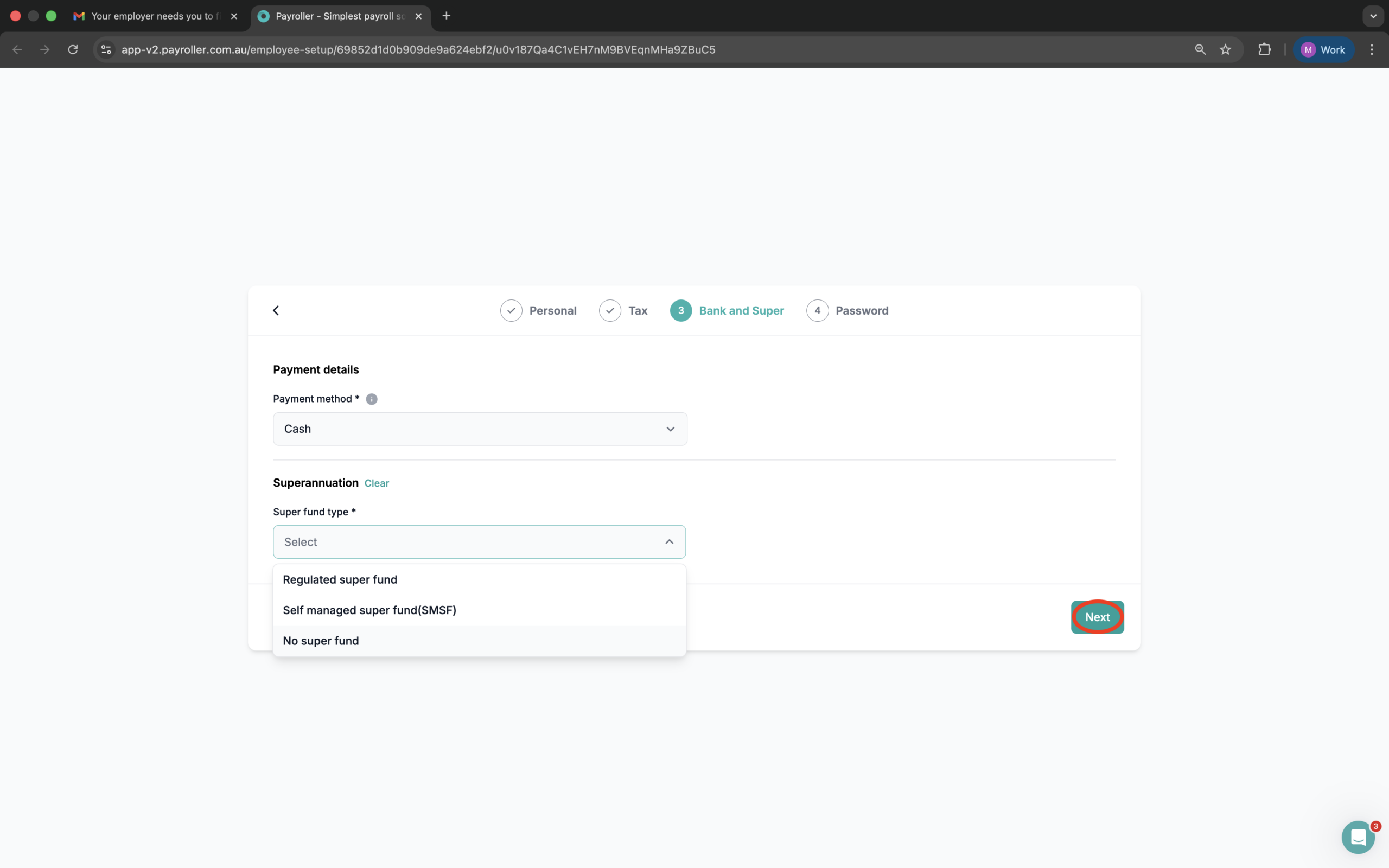 Employee app - How to fill out your employment details as an employee - 5